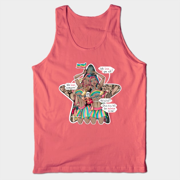 Reva, Jade and Hugo at the pride parade Tank Top by Mei.illustration